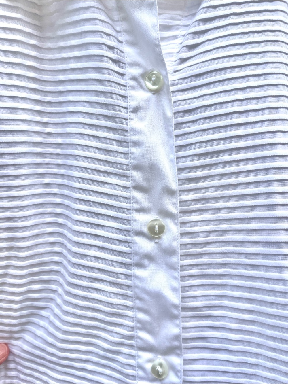 Talbots Textured 100% Cotton Button Down Blouse White Size 22W - Picture 4 of 9